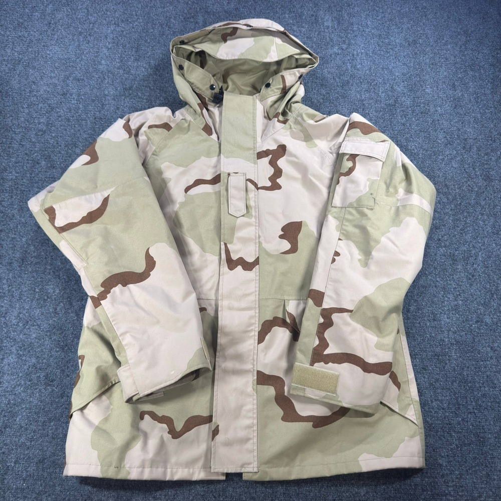 US Military ECWCS Gen II Parka 3 Color Desert Camo Cold Weather Jacket Mens L